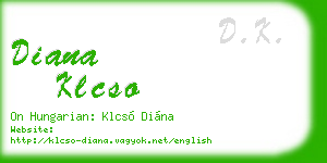 diana klcso business card